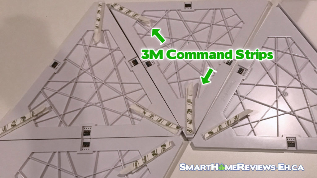 3M Command Strips - How to make your Nanoleaf Aurora Portable