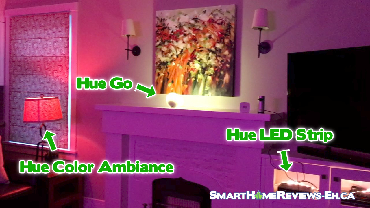 Demonstrere Identificere sofa Nanoleaf Aurora vs Philips Hue - Living room setup - Smart Home Reviews Eh